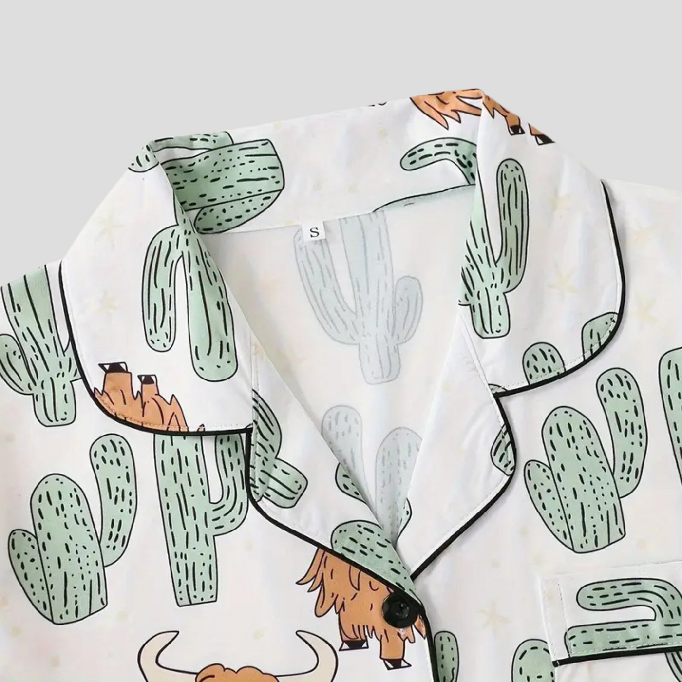The Maple Boutique | Highland Cow Cactus Women's Pajama Set